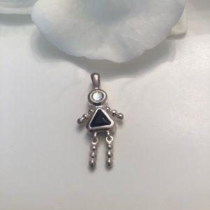 Vintage 925 Sterling Silver Girl Pendant/Charm